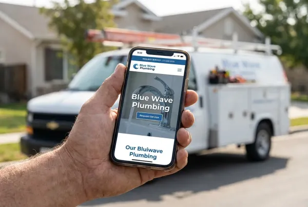 plumber web design optimized for mobile devices
