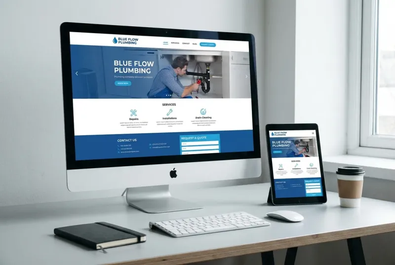 professional plumbing website layout and design