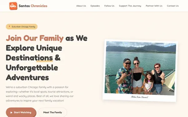 Santos Chronicles - website screenshot