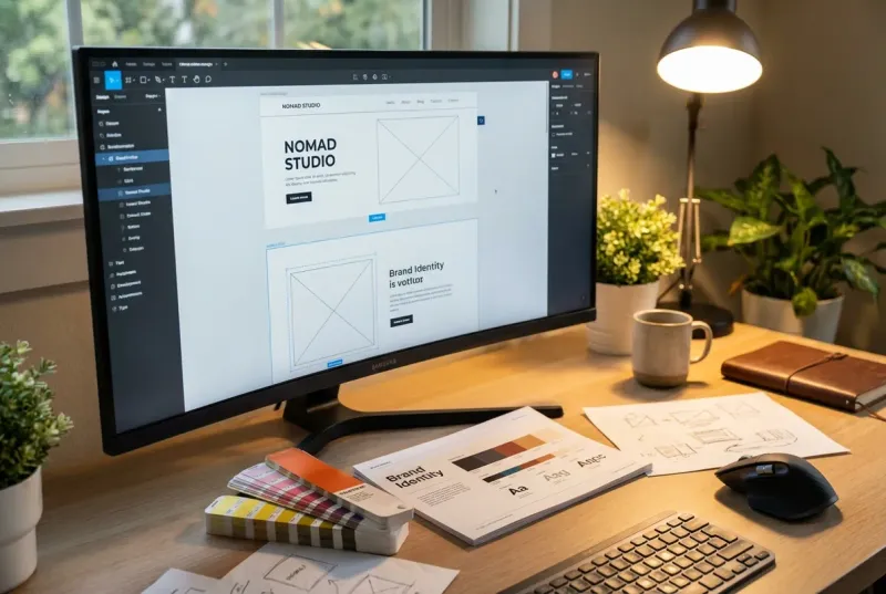 custom website development in progress