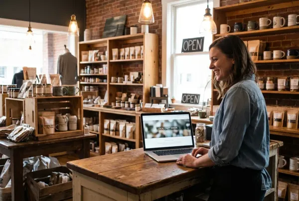 small business website design for local shop owner