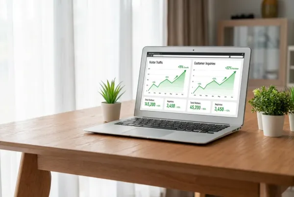 website analytics dashboard showing customer traffic growth