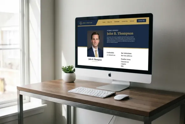 professional attorney biography page on custom website