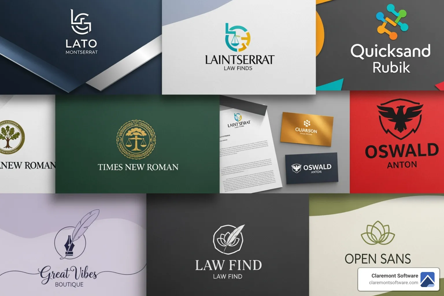 A collage of diverse, unique law firm branding examples, showing different color schemes, typography, and imagery that convey distinct firm personalities. - websites for lawyers A collage of diverse, unique law firm branding examples, showing different color schemes, typography, and imagery that convey distinct firm personalities. - websites for lawyers