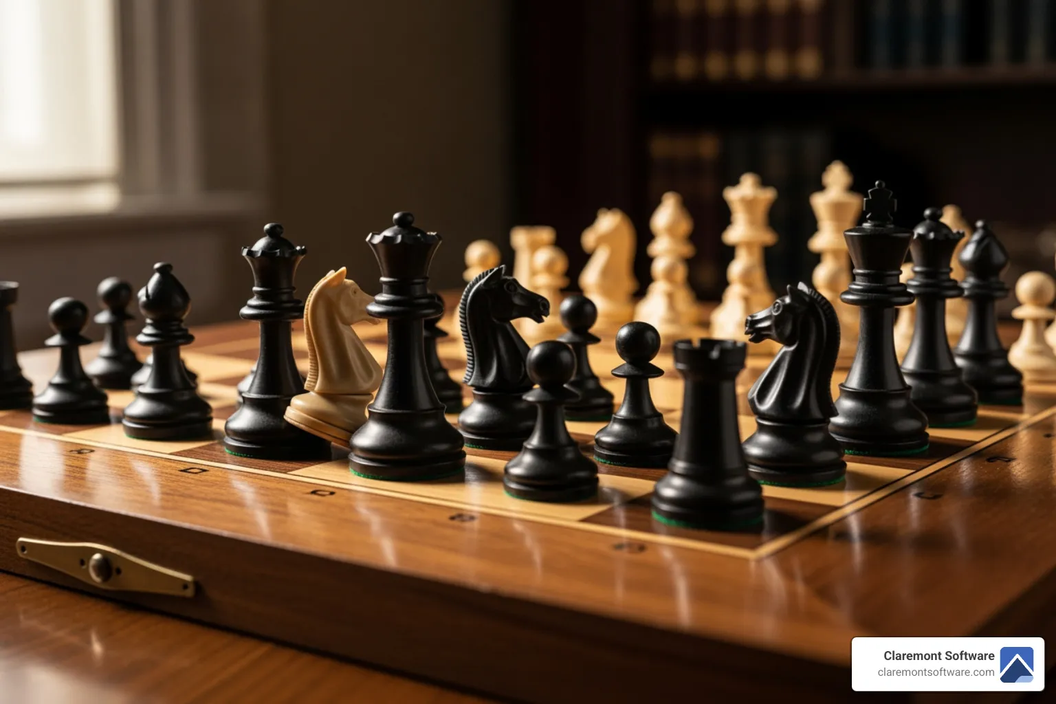 chess board symbolizing strategic planning - calculate website roi