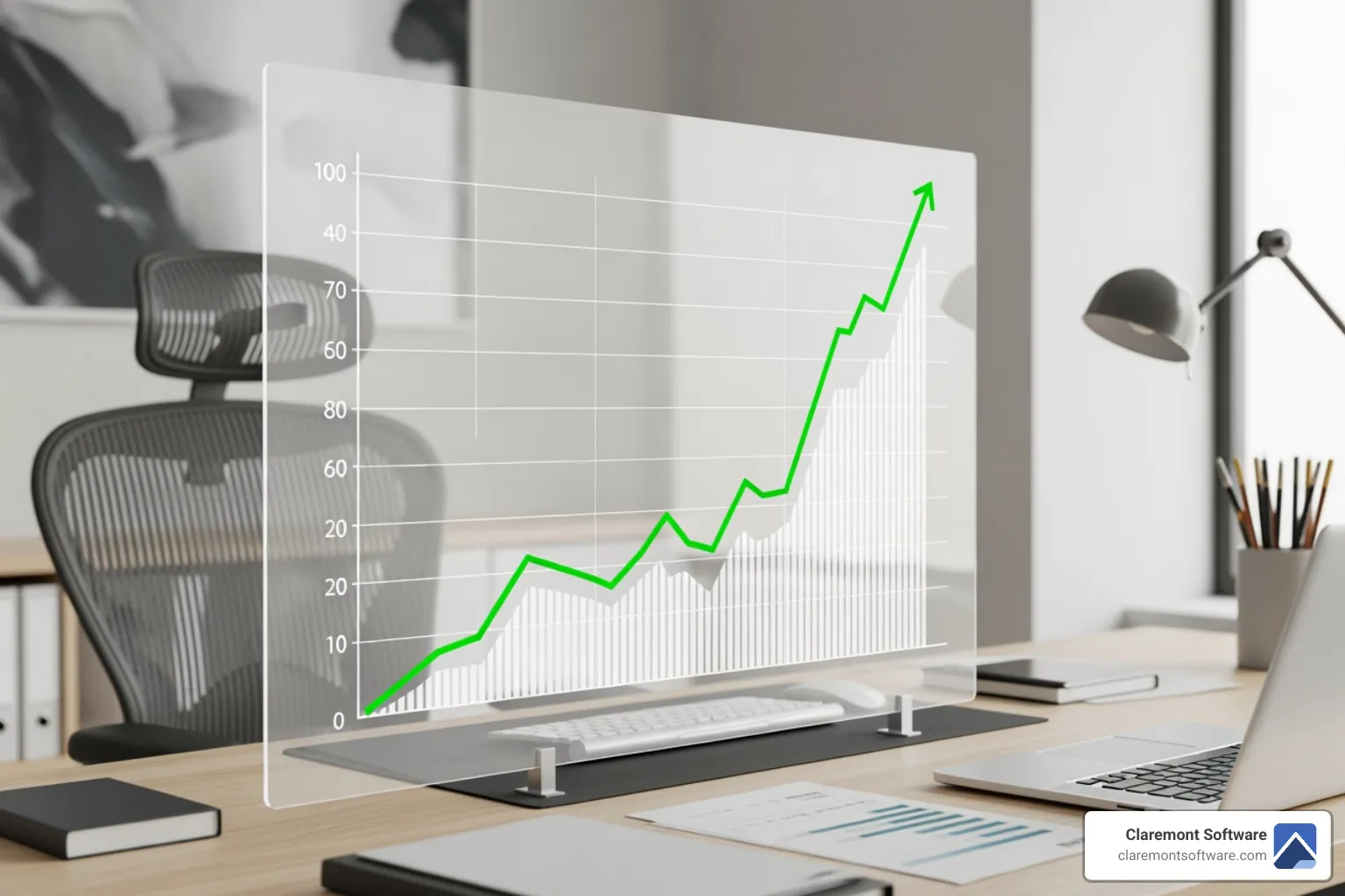 Chart showing an upward trend in sales and revenue - ecommerce website design services Chart showing an upward trend in sales and revenue - ecommerce website design services