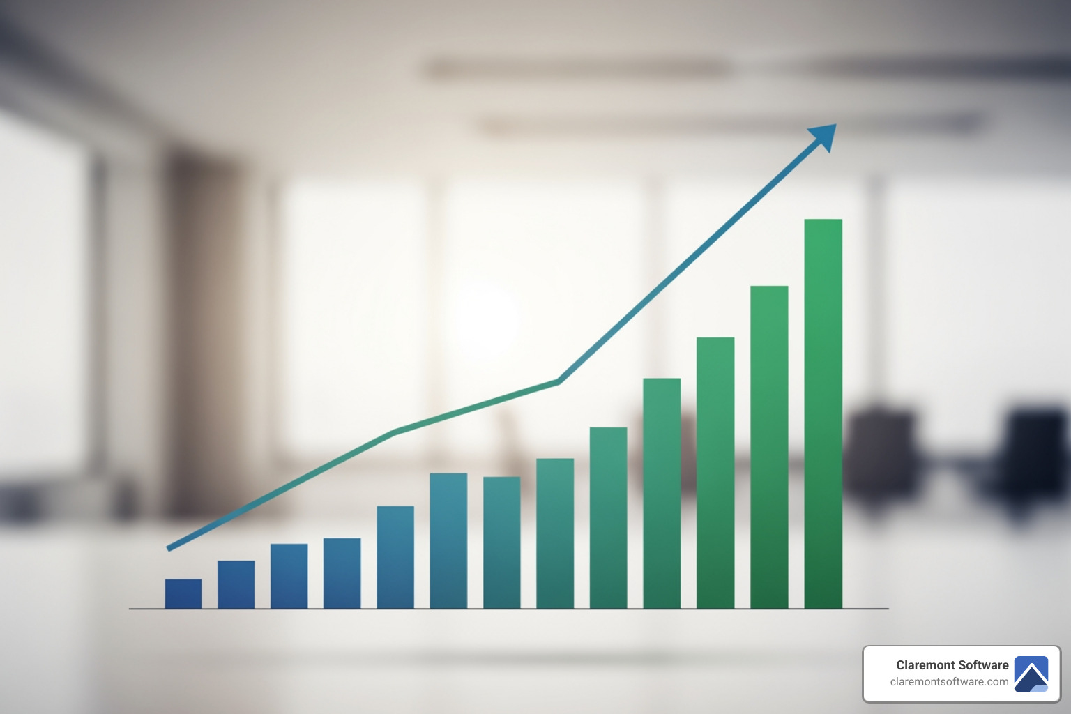 graph showing upward growth in leads and sales after a website redesign - web design company near me