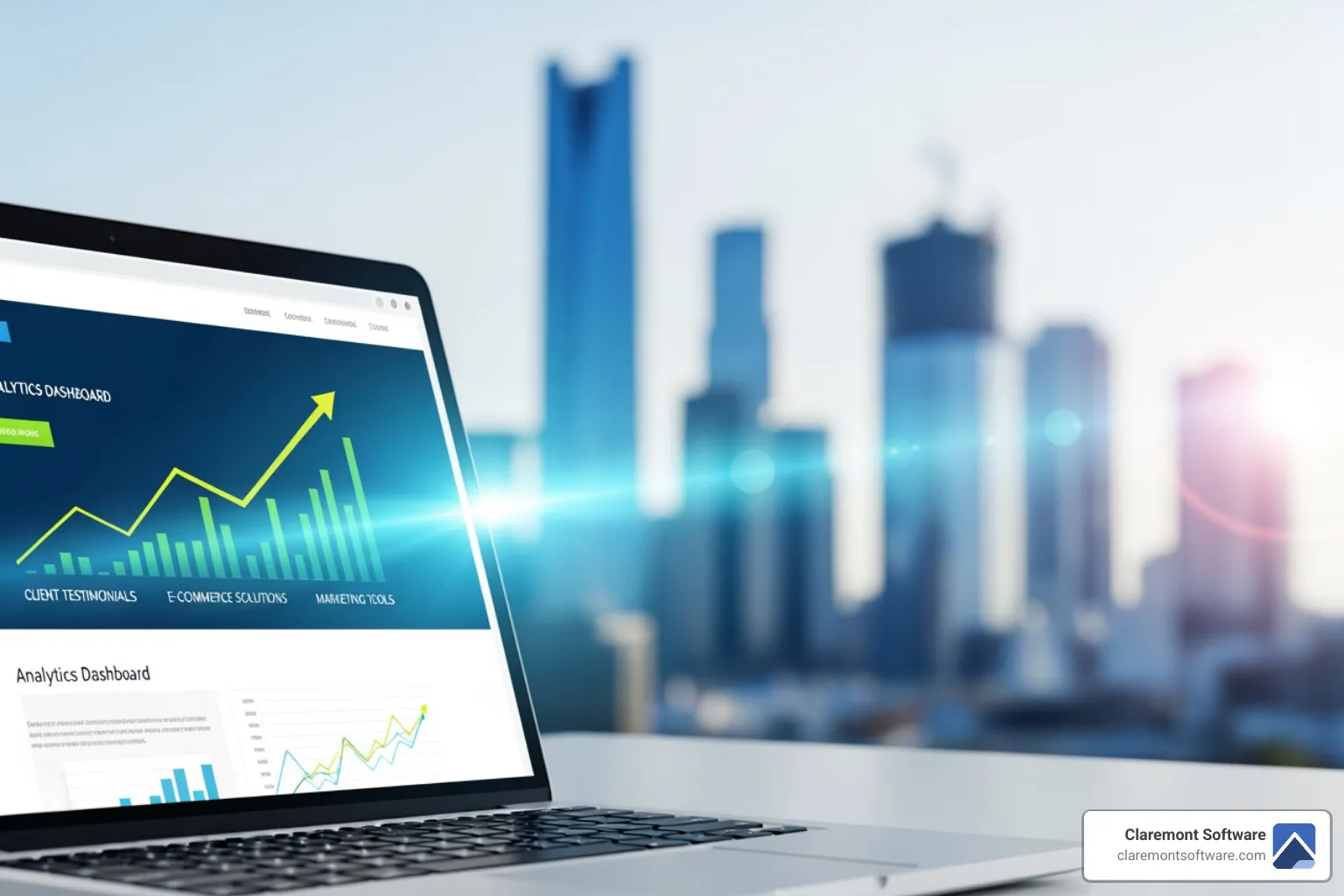 Comparison image of a cluttered DIY website template versus a clean, professionally designed custom website - website for business growth