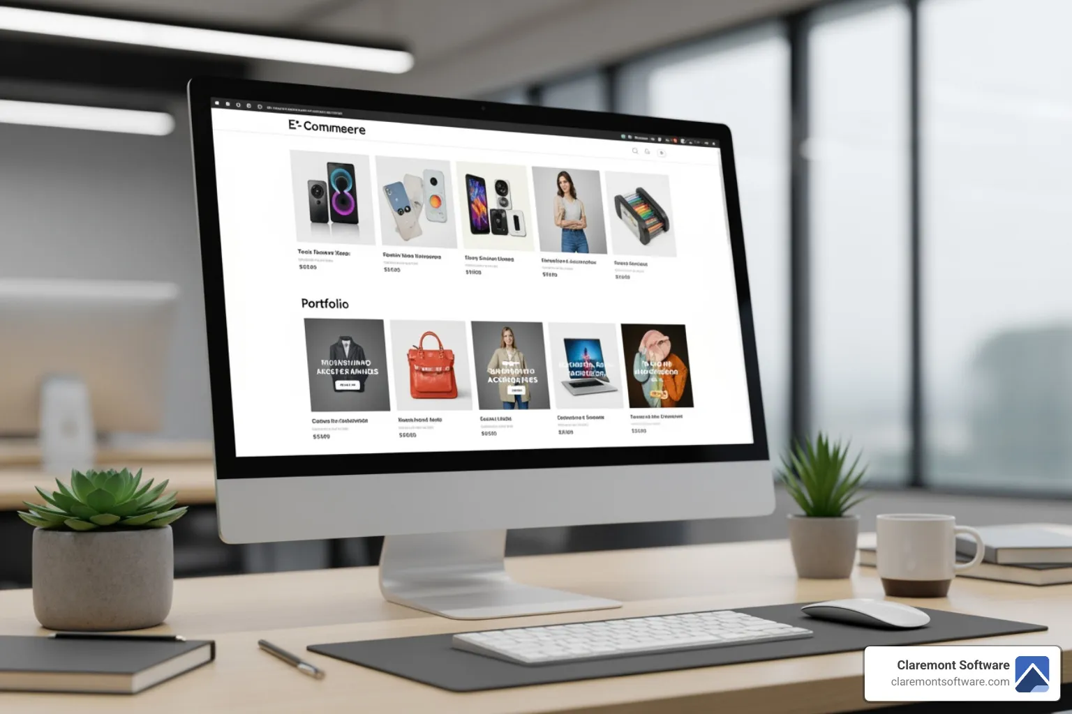 portfolio or e-commerce site using a grid layout - business website layout