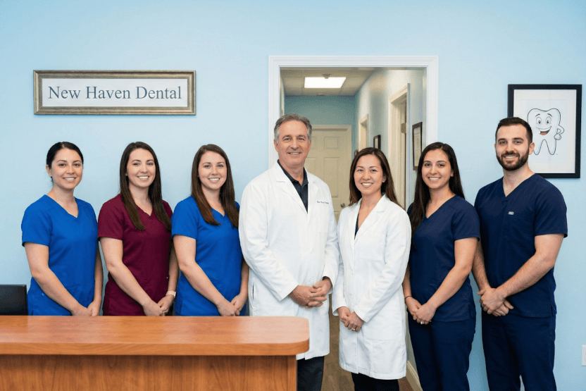 Meet the Team page with smiling staff photos - dentist website design