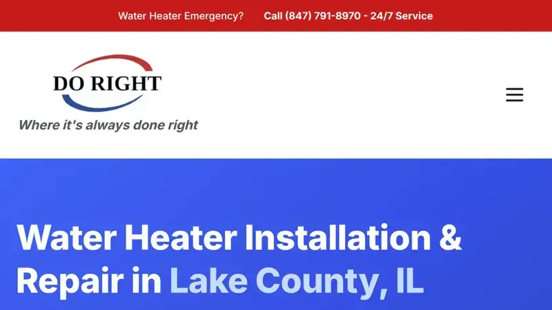 Do Right Water Heater Services - Lake County, IL - Mobile View
